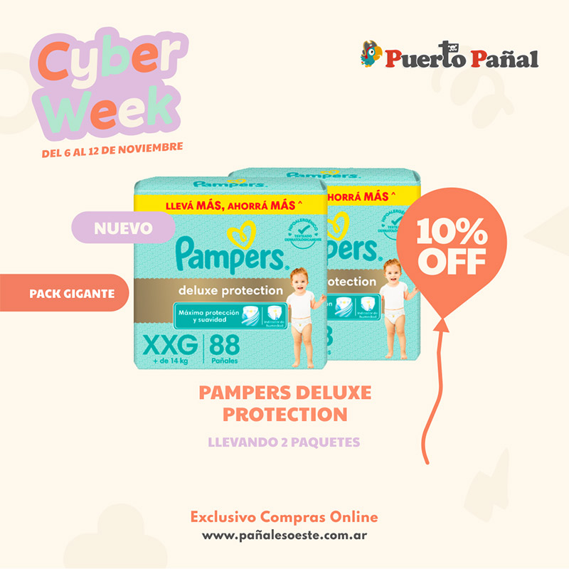 Cyber Week - Pampers Deluxe Protection Pack Gigante