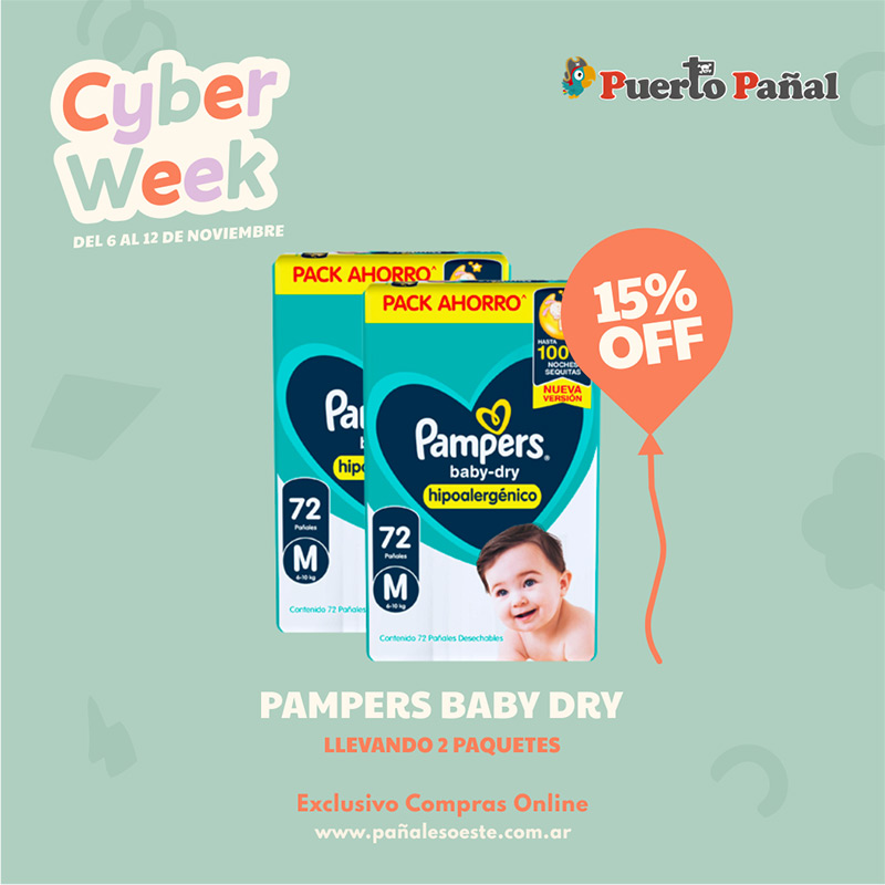 Cyber Week - Pampers Baby Dry Pack Ahorro