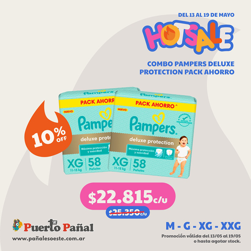 Combo Pampers Deluxe Protection Pack Ahorro